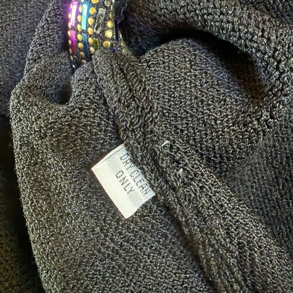 St John Evening Gorgeous Jacket black with multicolored paillettes pockets Sz 6 - Picture 10 of 12
